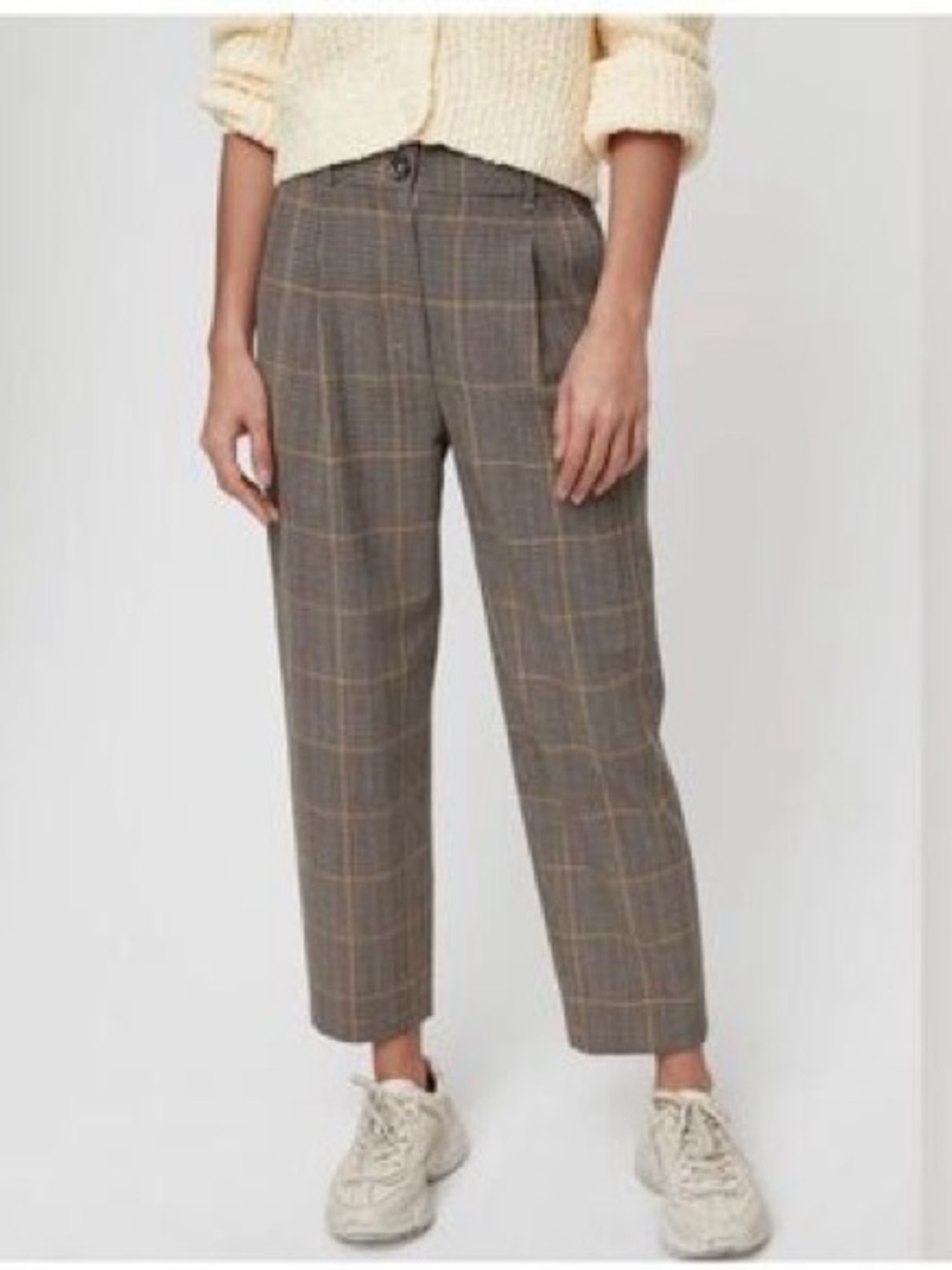 Aritzia Little Moon Ankle Length Plaid Trousers